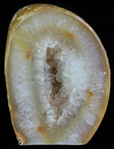 Polished Brazilian Agate Standup - Druzy Quartz #61940